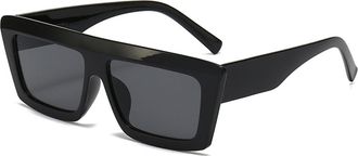 Generic Small Frame Men Outdoor Sunglasses Vacation Women Commuter Decorative Sun Glasses(Black)