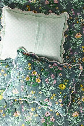 Anthropologie Iluka Cotton Printed Floral Shams, Set of 2
