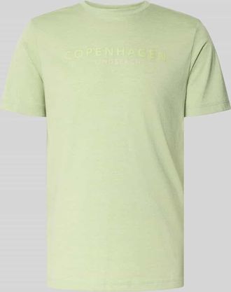 Lindbergh Lindbergh T-Shirt mit Label-Print in Lind, Gr&ouml;&szlig;e M