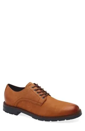 Cole Haan Chamberlin Grand Plain Toe Derby in British Tan Nubuck /Black at Nordstrom Rack, Size 10.5