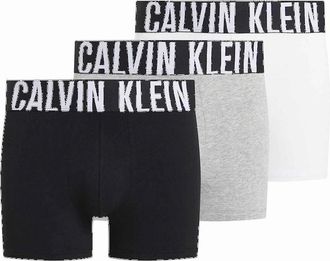 Calvin Klein Mens Calvin Klein 3-Pack Intense Power Boxer Trunks, Black/Grey/White - Size: 32/30/31