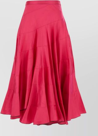 Tory Burch flared high waist silk skirt