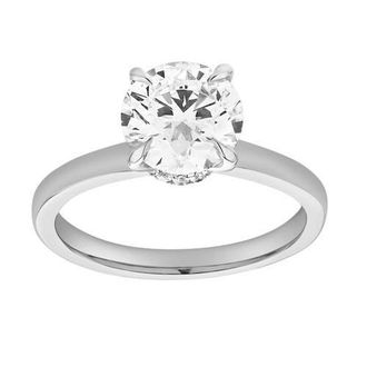 LuvMyJewelry Liora 14K Gold Round Lab Grown Diamond Hidden Halo Ring - 1.98 Ct in 14K White Gold at Nordstrom, Size 7