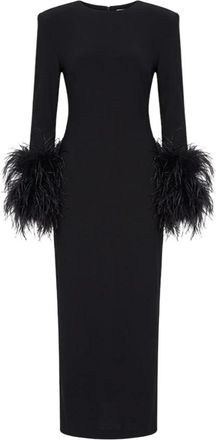Twentyfourhaitch Teide Lange Jurk - Dames - Feestkleedjes - Zwart - 2XL - Kleedjes