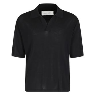 Roberto Collina Polo Shirts, male, Black, Size: XL Polo Shirts