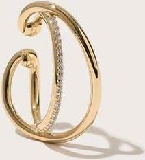 Otiumberg Pave Dual Curve Ear Cuff in Yellow Toned Gold at Nordstrom