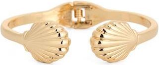 Nordstrom Rack Metal Shell Cuff Bracelet in Gold at Nordstrom Rack