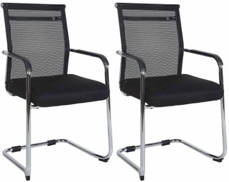 Clp Set De 2 Sillas Cantil&eacute;ver Denny Cromado