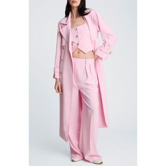 Kenneth Cole Belted Trench Coat in Chintz Pink at Nordstrom, Size X-Large