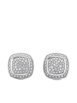 David Yurman Sterling zilveren Albion oorbellen met diamant (7mm)
