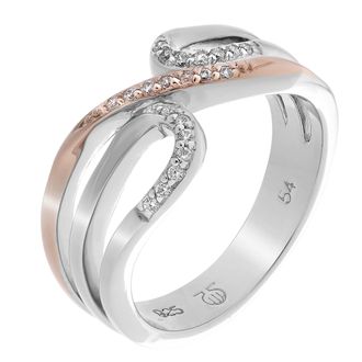 Orphelia Dames 925 Sterling Zilveren Ring - Zilver/Rosé ZR-7230
