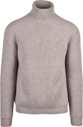 Alpha Studio Truien & Vesten, Heren, Beige, XL, Wol, Turtleneck Trui