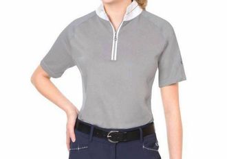 Ovation Elegance Sparkle Short Sleeve Shirt In Gray