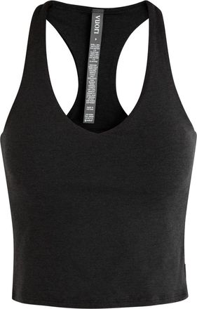 Vuori Clothing Halo Performance Cropped Jersey Tank - Black - L (UK14 / L)