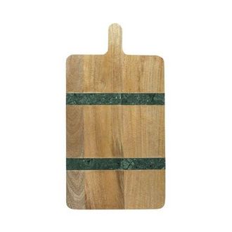 Foreside Home And Garden Cillian Dark Green Tall Marble Serving Board in Brown at Nordstrom
