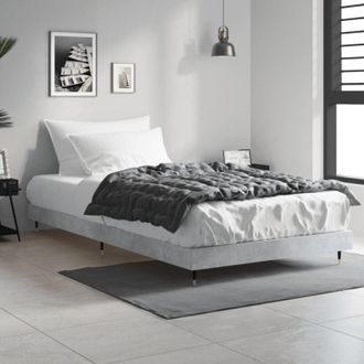 vidaXL Bed Frame without Mattress Concrete Grey 100x200 cm Vidaxl
