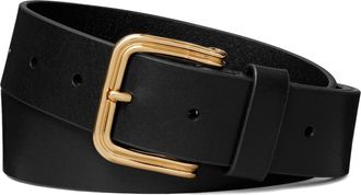 Tory Burch Double Wire Buckle Leather Belt in Black/gold at Nordstrom, Size Xx-Small