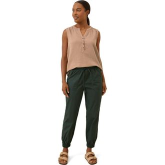 Pact Organic Cotton Monterey Poplin Jogger in Dark Spruce at Nordstrom, Size Large