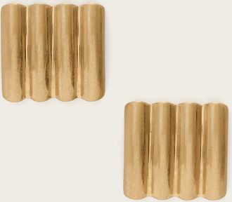 AllSaints Brass Janna Flat Earrings, Size: One Size