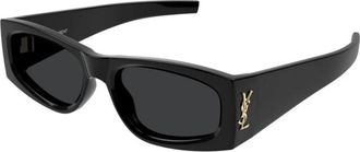 Saint Laurent Authentieke SL M140 001 Bril - unisex - Zonnebrillen - Zwart - 56 MM - Accessoires