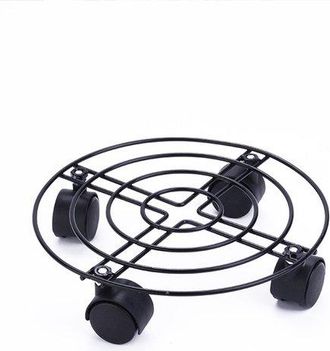 No Brand Bandeja Para Plantas Con Ruedas Met&aacute;licas - 30 Cm - Soporte Para Plantas De Interior - Base M&oacute;vil Para Plantas - Capacidad De Carga 40 Kg