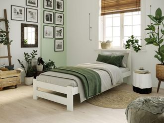 OEM Letto In Legno Bianco - 100x200 Nebraska