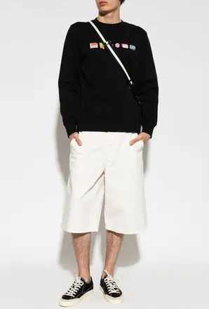 Paul Smith Sweatshirt With Colorful Print, Mens, Black