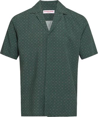 Orlebar Brown Maitan Solstice overhemd met geometrische print - Groen