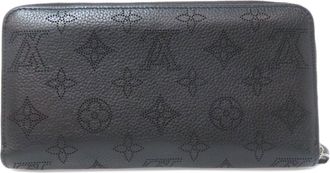Louis Vuitton Mahina Black Mahina Leather Long Wallet (Bi-Fold) (Pre-Owned)