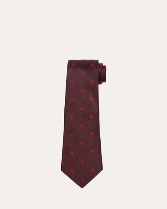 Alexander McQueen Mens Skull & Polka Dot Tie