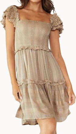 PQ Swim Carrie Sequin Mini Dress In Tan