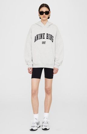 Anine Bing Harvey Sweatshirt in Heather Grey at Nordstrom, Size Xx-Small