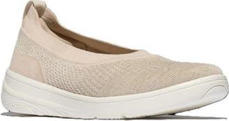 FitFlop Super Q Knit Ballet Flats in Stone Beige/platino at Nordstrom, Size 8.5