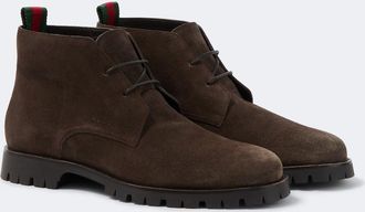 Gucci Botas de ante con Web