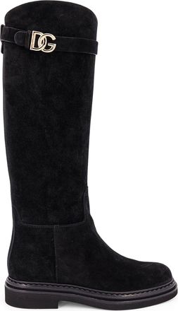 Dolce & Gabbana Cavallerizzo Suede Boots-Donna