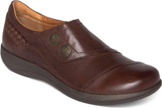 Aetrex Womens Karina Monk Strap Shoe In Brown