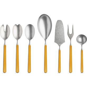 Mepra Fantasia Pewter Serving Set - 7 Pieces in Mustard at Nordstrom