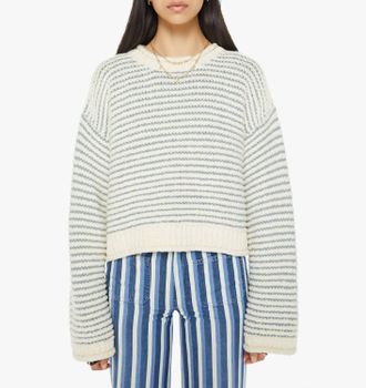 Mother Bell Sleeve Jumper Sweater In White