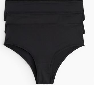 H&M 3er-Pack Hipster aus Mikrofaser - Schwarz