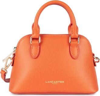 Lancaster Ritssluiting Halve Maan Tas Sierra Jia - Dames - Handtassen - Oranje - ONE Size - Leer - Tassen