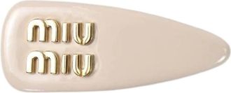Miu Miu Pre-owned Accessories, female, Beige, Size: ONE SIZE Pre-owned Valletta Hair Clip