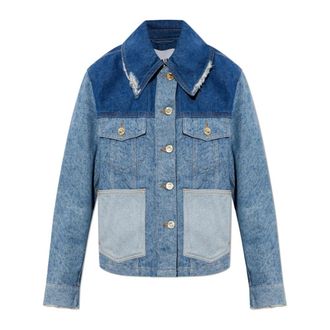 Ganni Denim Jackets, female, Blue, Size: XS Vintage-effect Denim Jacket