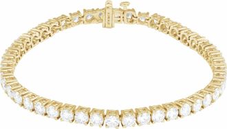 Diamond2Deal 14k Yellow Gold 8 CTW Lab-Grown Diamond Line Bracelet 7