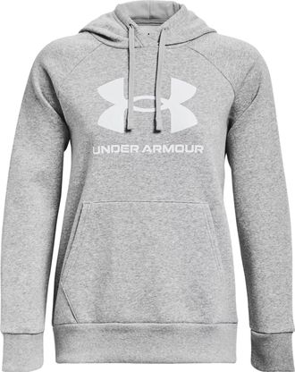 Under Armour (WMNS) Under Armour Rival Fleece Big Logo Hoodie Light Grey 1379501-012