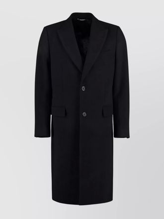Dolce & Gabbana lapel collar single-breasted wool coat