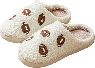 Generic WomenS Slippers Fluffy Anti-Slide Winter for Women Indoor House Closed Toe Plush Fleece Lined Flat Christmas Gifts for Women Men