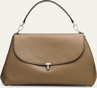 Toteme T-Lock Leather Satchel Bag