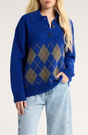 Damson Madder Saskia Wool Rugby Sweater in Cobalt at Nordstrom Rack, Size 10 Us / 14 Uk