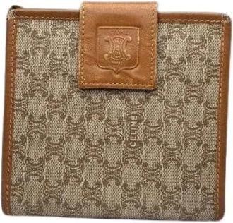 Celine Pre-owned Leren Portemonnee - Heren - Vintage Accessoires - Beige - ONE Size - Leer - Vintage