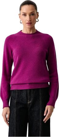 Lacoste Maglione in lana 3D Knit - - Knitwear - Donna - Rosa - XS